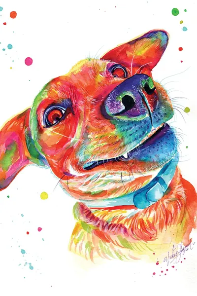 Funny Dog Canvas Art Print by Yubis Guzman iCanvas