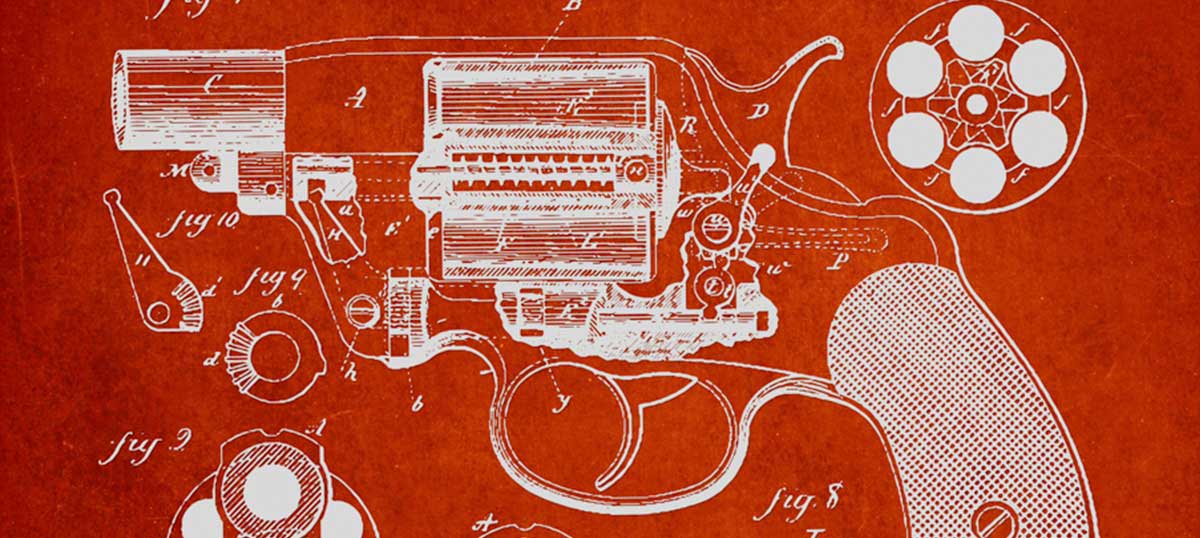 Guns & Weapons Art Blueprints & Diagrams iCanvas