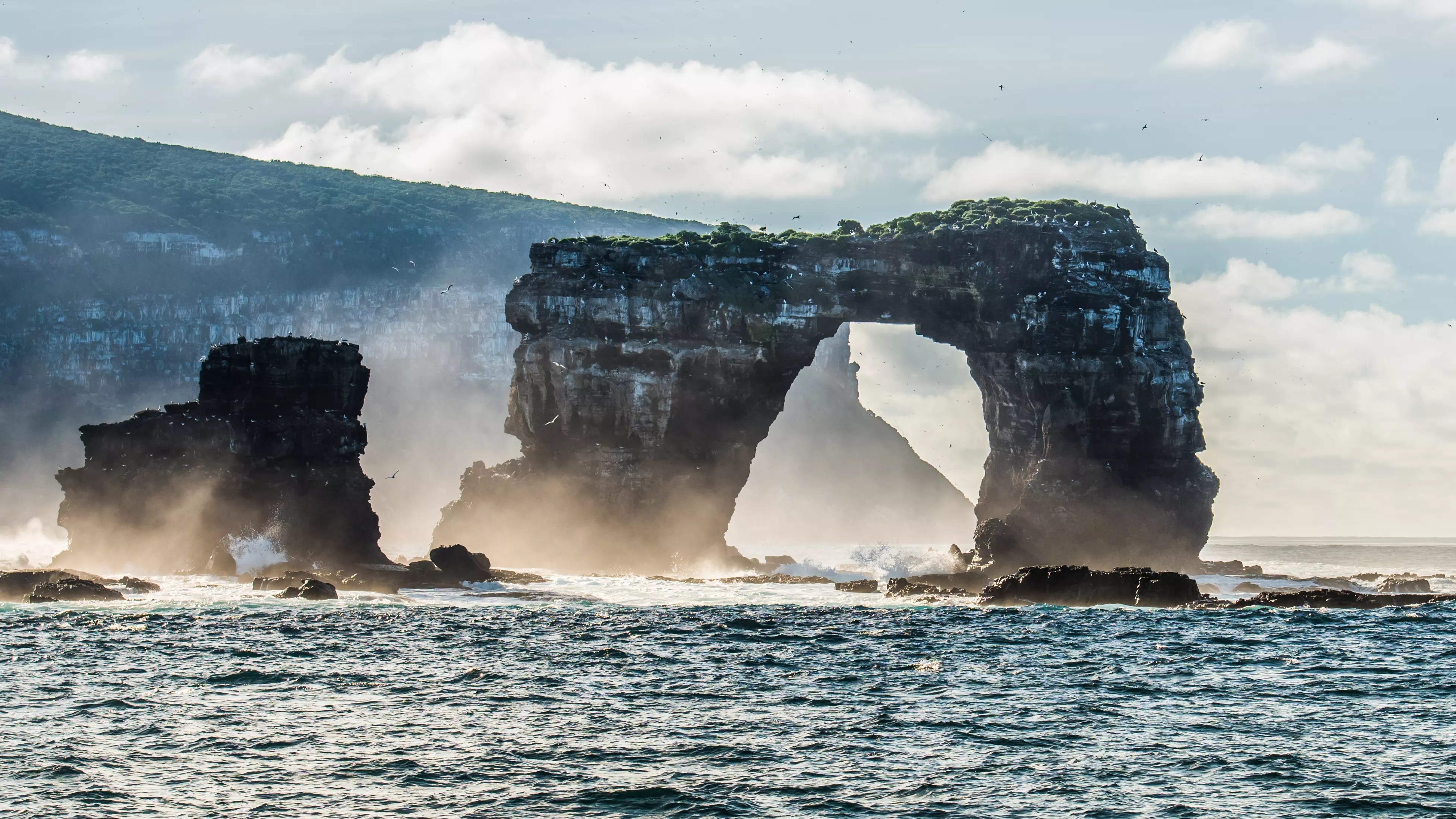 Famed Galapagos Island Rock Formation Darwin's Arch