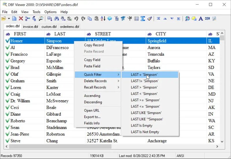 DBF Viewer 2000 V9.27 Multilingual