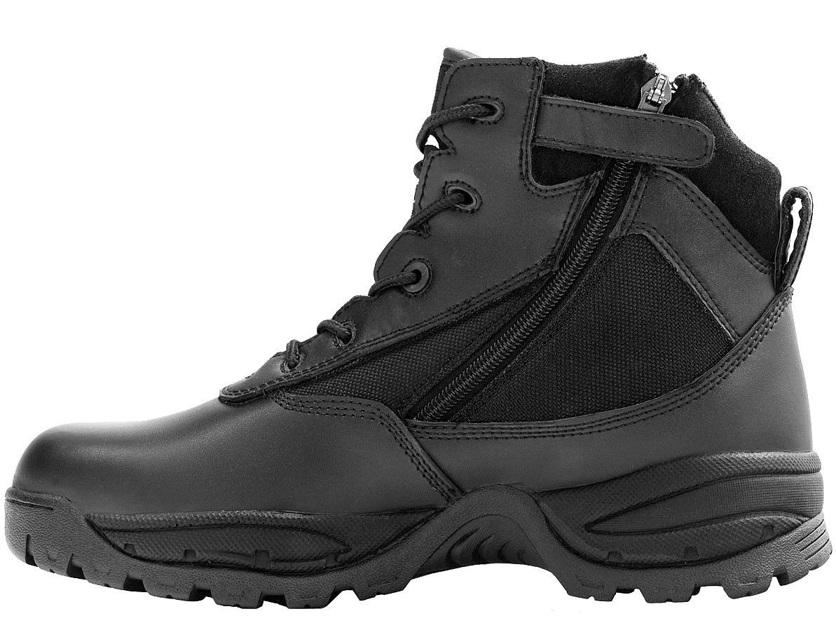 Maelstrom® PATROL 6'' Black Tactical Duty Work Boots with Zipper