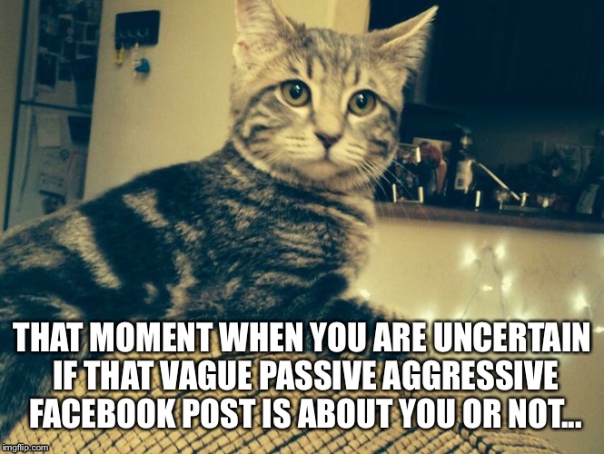 Passive aggressive Facebook post...? Imgflip