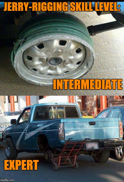 Flat tire, but no spare? No worries, i got this. Imgflip