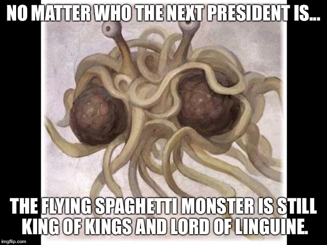 Image tagged in flying spaghetti monster Imgflip