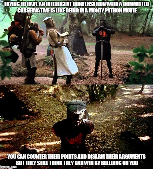 committed conservative 4 "it's a flesh wound!" Imgflip