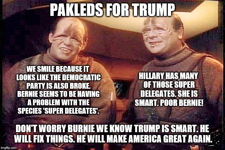 Pakleds for Trump Express their insights into the Democratic Primary in Indiana Imgflip