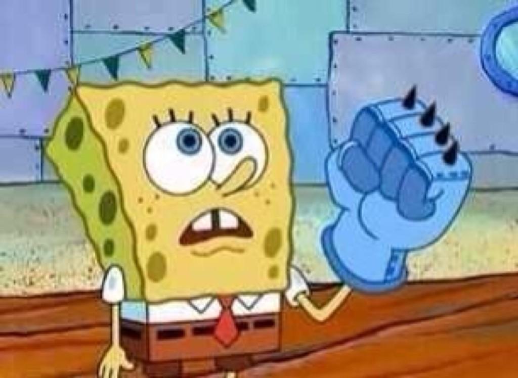 spongebob fist Blank Template Imgflip
