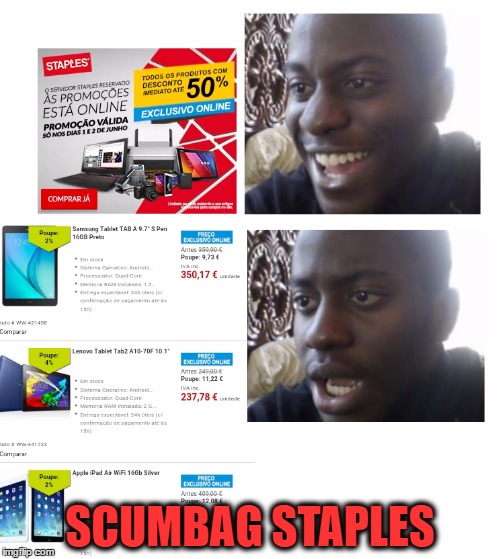 Staples magic transforming 50 off into 2 or 3 Imgflip