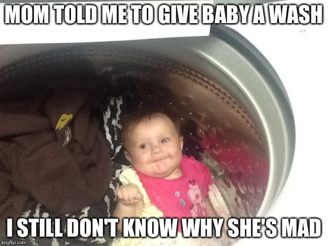 Image tagged in baby bath Imgflip
