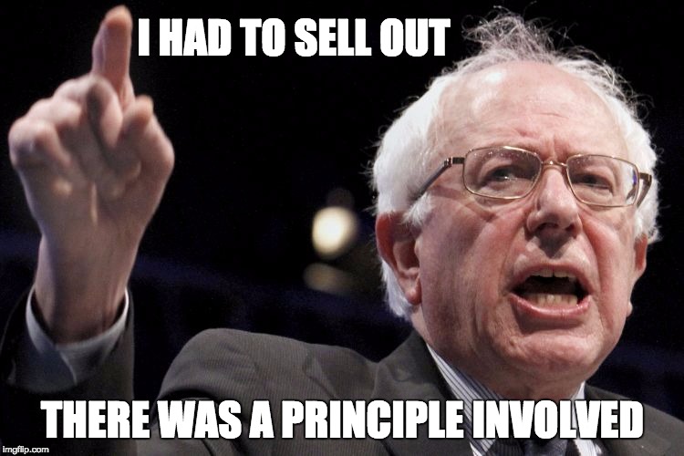 Selling out. On "principle". Imgflip
