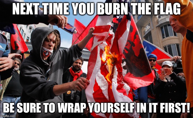 Burning flag Imgflip