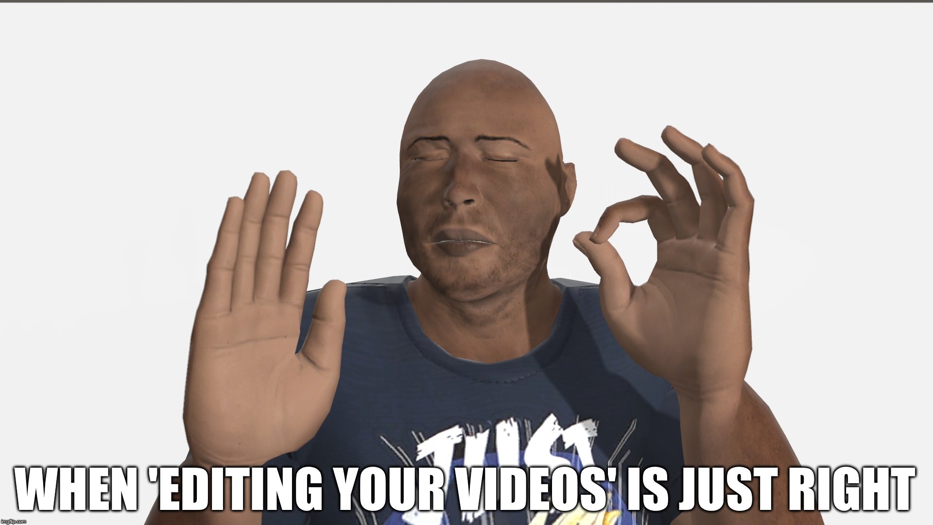 When 'Editing your videos' is just right (BHD meme) Imgflip