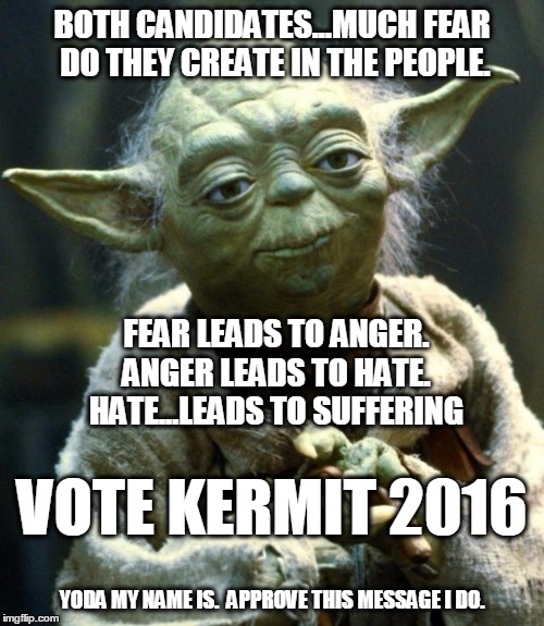 Bad Yoda's grammar is...but good his choices are. Imgflip