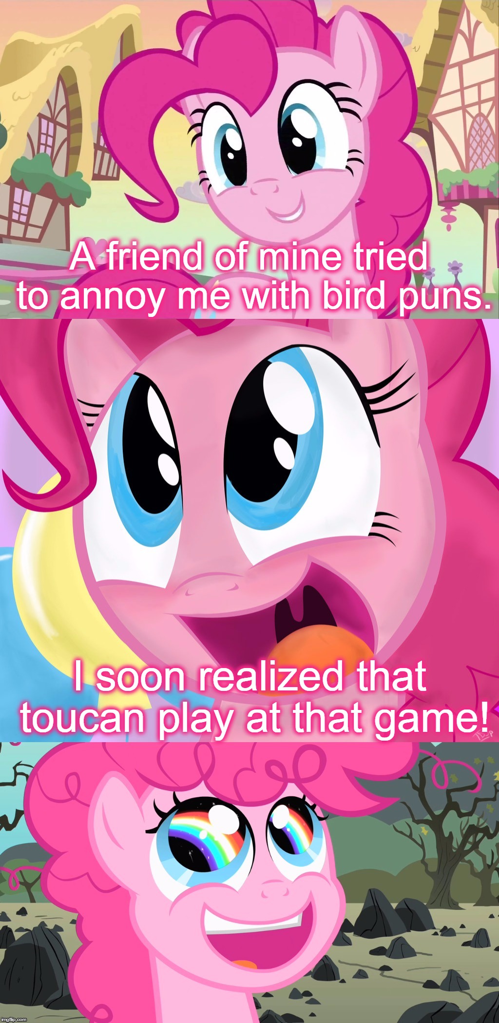 Bad Pun Pinkie Pie, If You Want To Know Who She Talking About It's