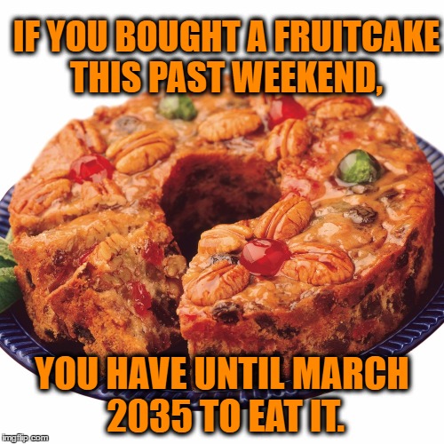 fruitcake expiration Imgflip
