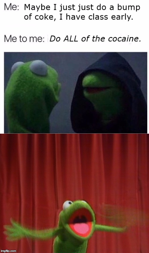 Image tagged in evil kermit Imgflip