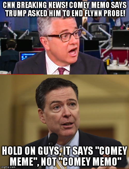 Oops! The press jumps the gun on obstruction of justice. Imgflip