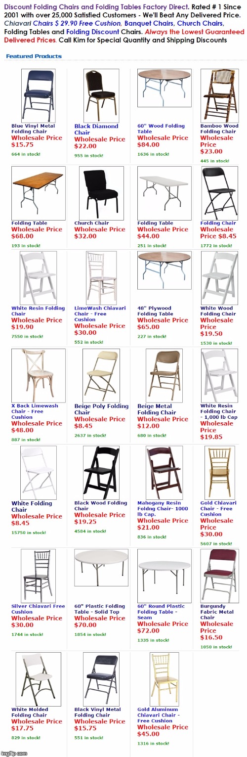 Discount Folding Chairs and Tables Factory Direct Imgflip