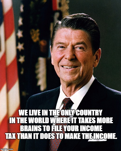 Reagan on Tax Imgflip