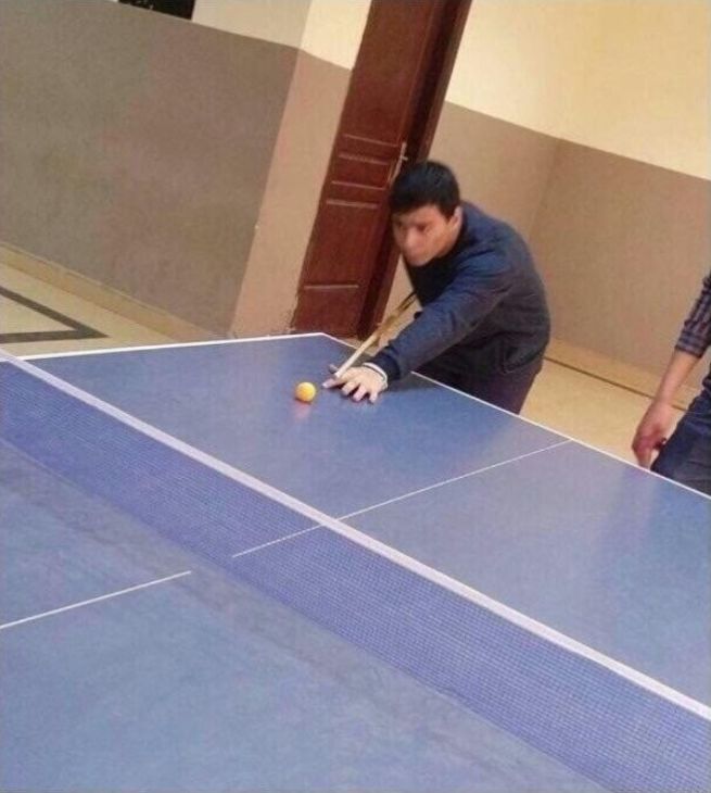 Pool on table tennis table Memes Imgflip