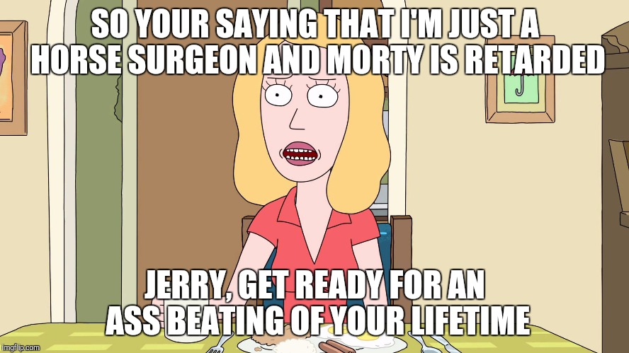 Beth starts a fight with Jerry Imgflip
