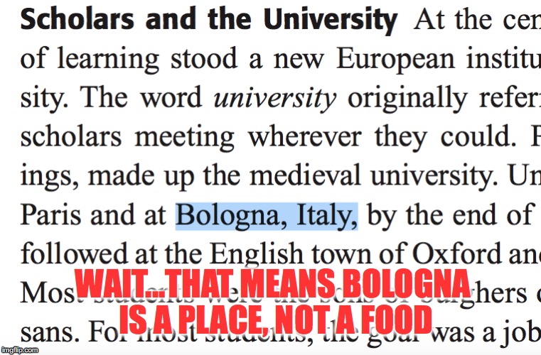 Bologna isn't what you thought it was Imgflip