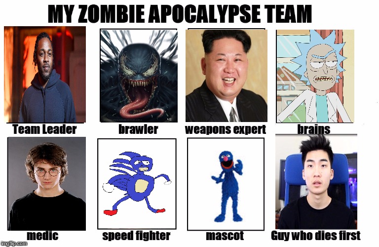 My Zombie Apocalypse Team Imgflip