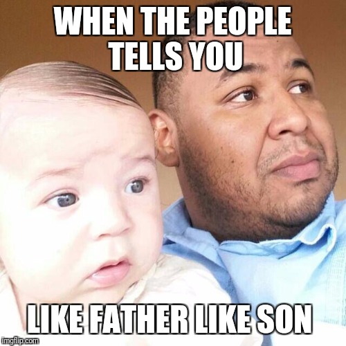 Image tagged in like father like son Imgflip