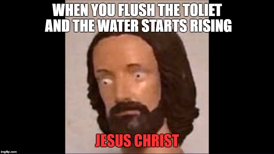 When you flush the toilet and the water starts rising Imgflip