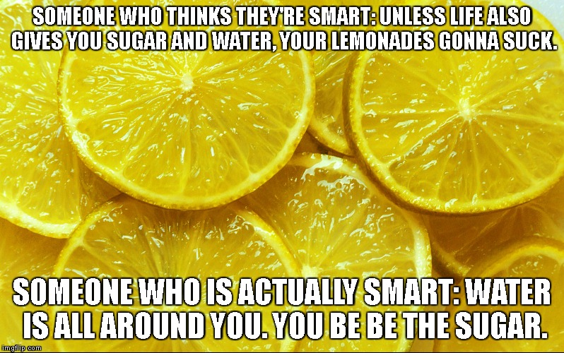 Image tagged in lemons,smartass Imgflip