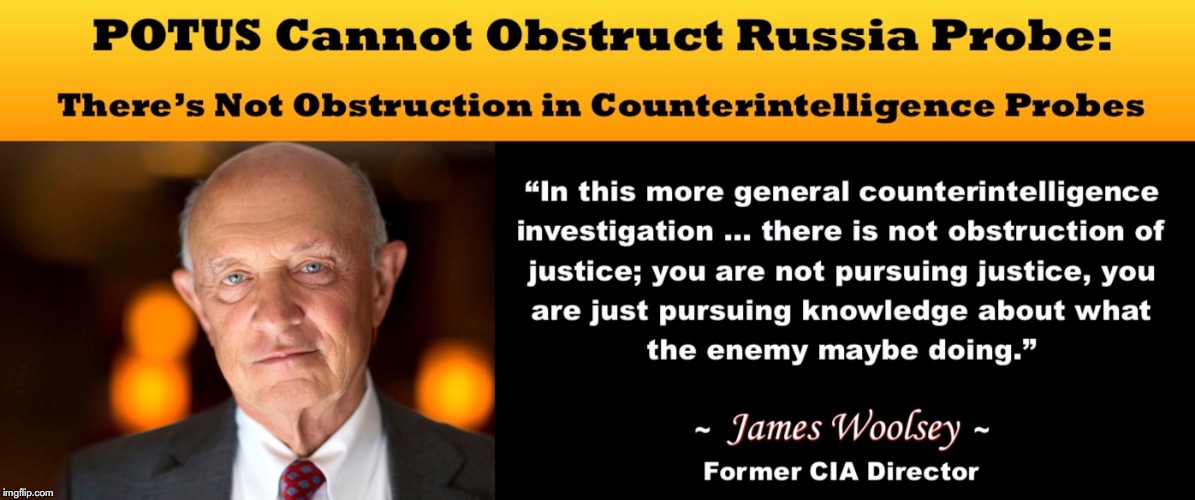 Mueller Obstruction of Justice Not Possible Counterintelligence