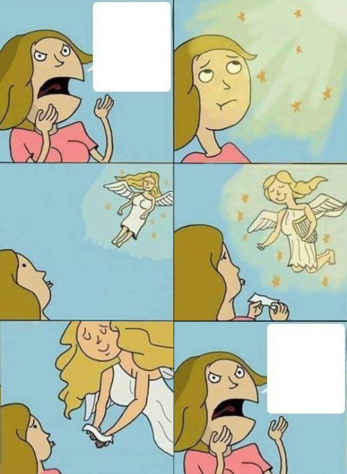 Angel takes message Blank Template Imgflip