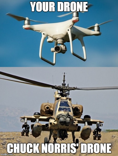 Chuck Norris drone Imgflip
