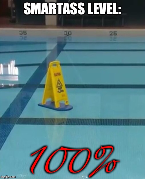 Image tagged in memes,funny memes,smartass,dumb,swimming pool,funny signs Imgflip