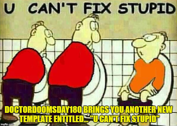 DoctorDoomsday180's new "U Can't Fix Stupid" meme template Imgflip