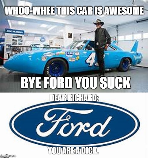 Richard Petty vs. Ford Imgflip