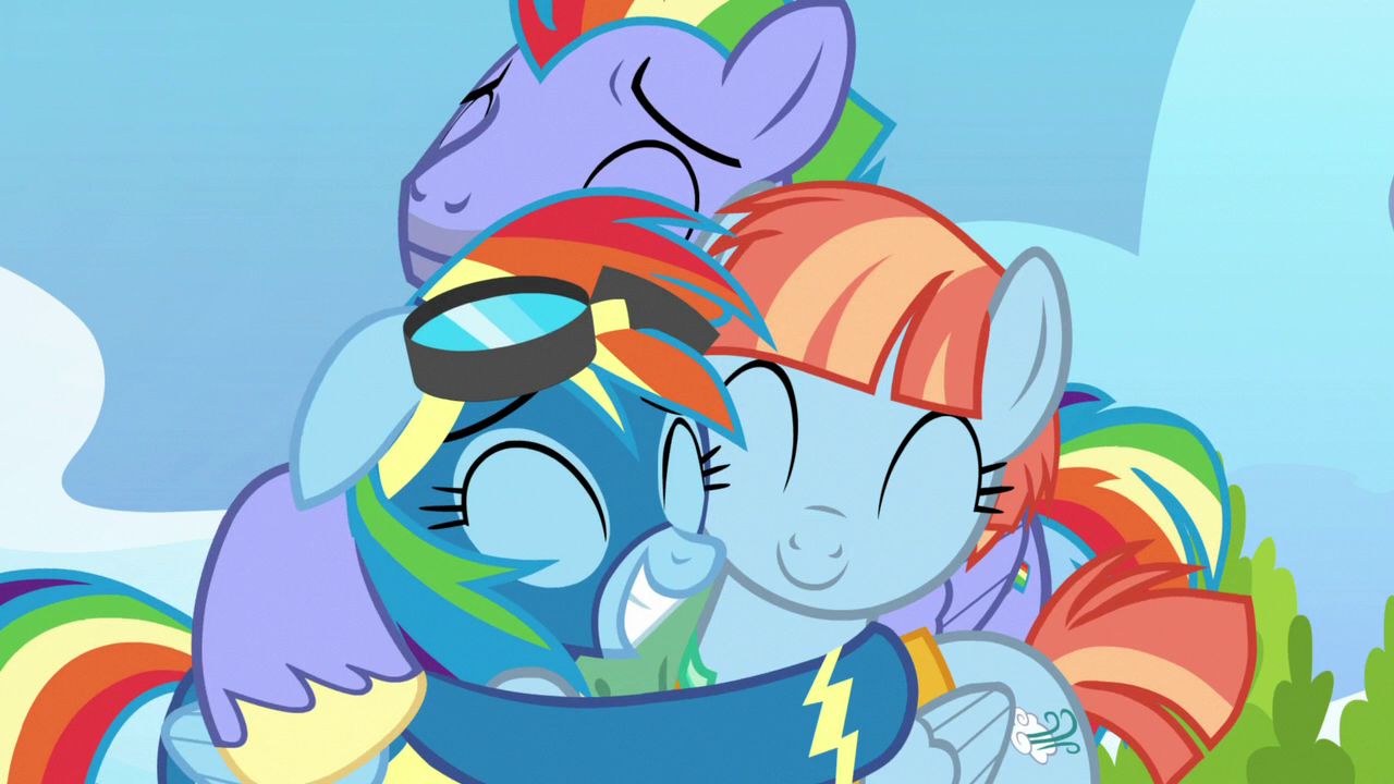 Rainbow dash hugs her parents Blank Template Imgflip