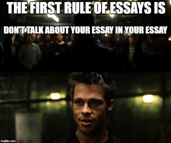 First rule of the Fight Club Imgflip