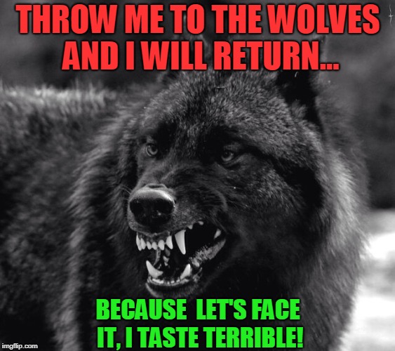 Throw me to the wolves! And I shall return! Imgflip