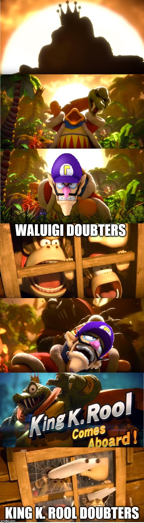 Image tagged in super smash bros,donkey kong,waluigi,super smash