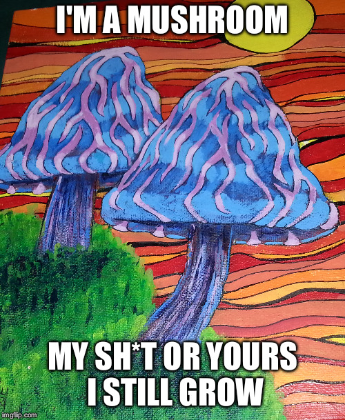 Image tagged in mushroom,mushrooms,magic mushrooms,painting,psychedelic