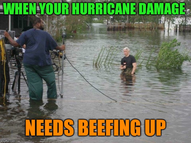 CNN reporter standing in a ditch Imgflip