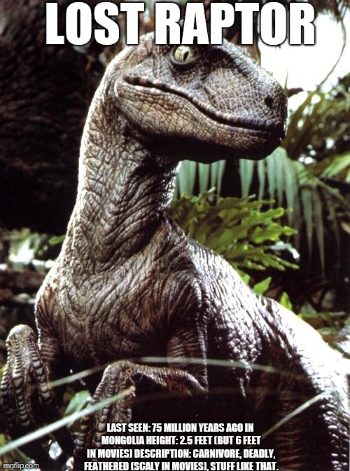 Velociraptor Memes Imgflip