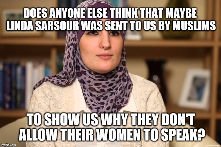 Linda Sarsour promotes sharia in more ways than one. Imgflip