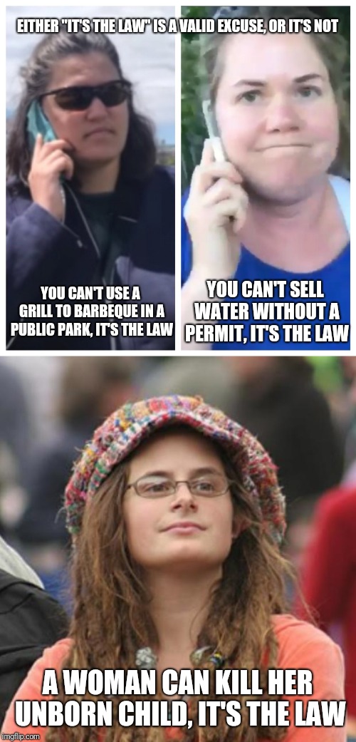 Image tagged in bbq becky,permit patty,college liberal,memes Imgflip
