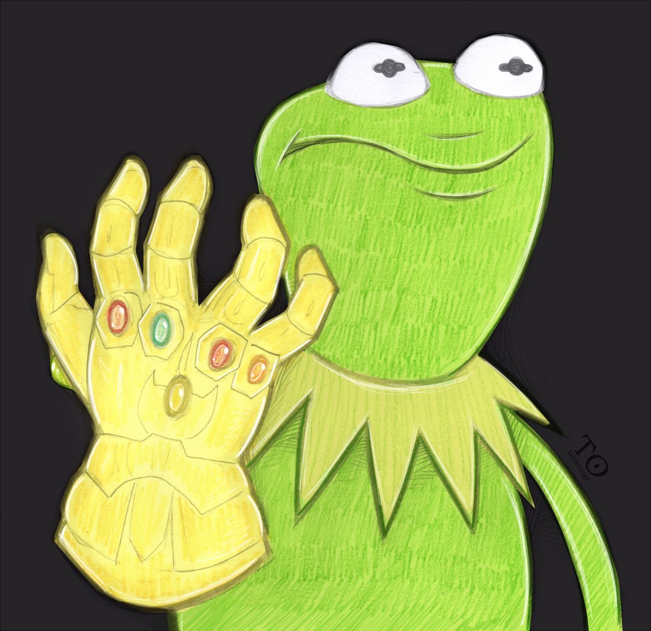 kermit infinity gauntlet Blank Template Imgflip