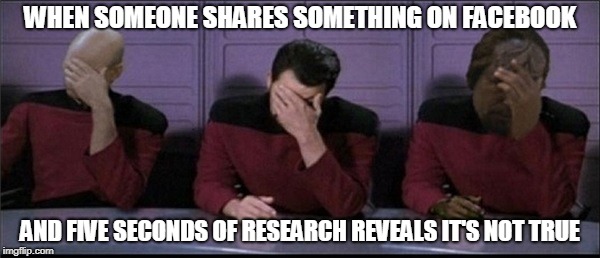 Picard, Riker, Worf Triple Facepalm Imgflip