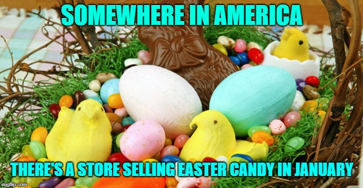 Image tagged in easter candy in basket Imgflip