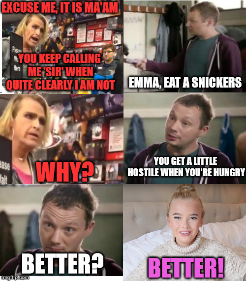 Emma Ellingsen vs. Gamestop Tranny Imgflip