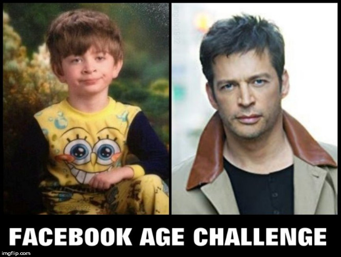 Image tagged in facebook,age,challenge,pajama boy,harry,pajama kid Imgflip